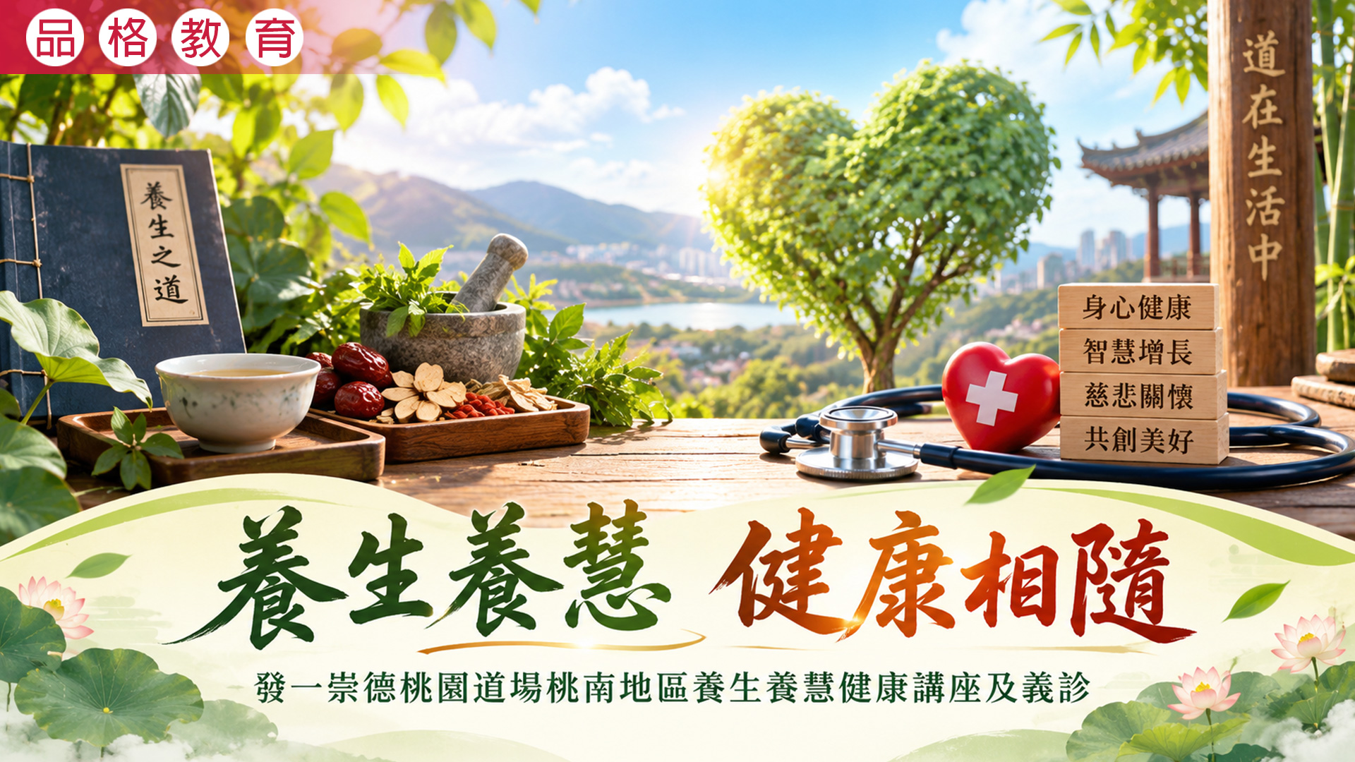 2026《養生養慧 健康相隨》桃園道場桃南地區養生養慧健康講座及義診