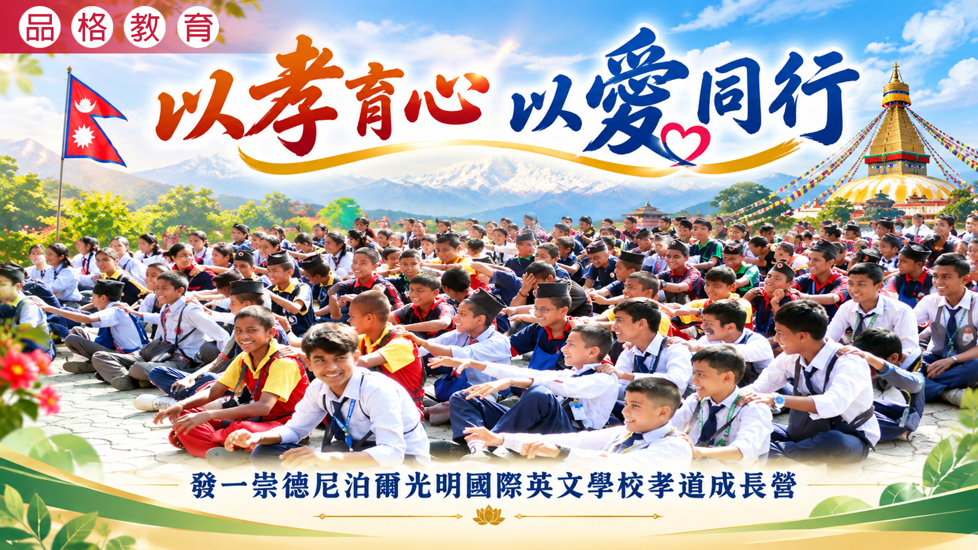 2026《以孝育心 以愛同行》尼泊爾光明國際英文學校孝道成長營
